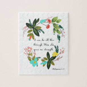Puzzle Art chrétien de citation - 4h13 de Philippiens