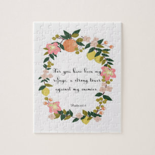 Puzzle Art chrétien de citation - 61:3 de psaume