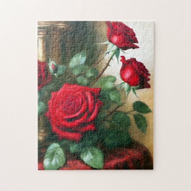 Puzzle Art classique élégant Roses rouges (Vertical)