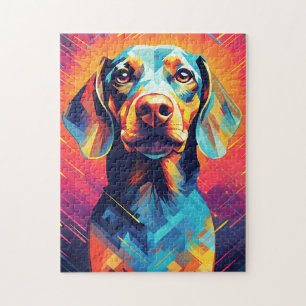 Puzzle Art Dachshund coloré