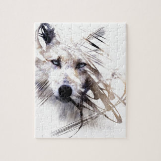 Puzzle Art d'animal de loups de loup blanc