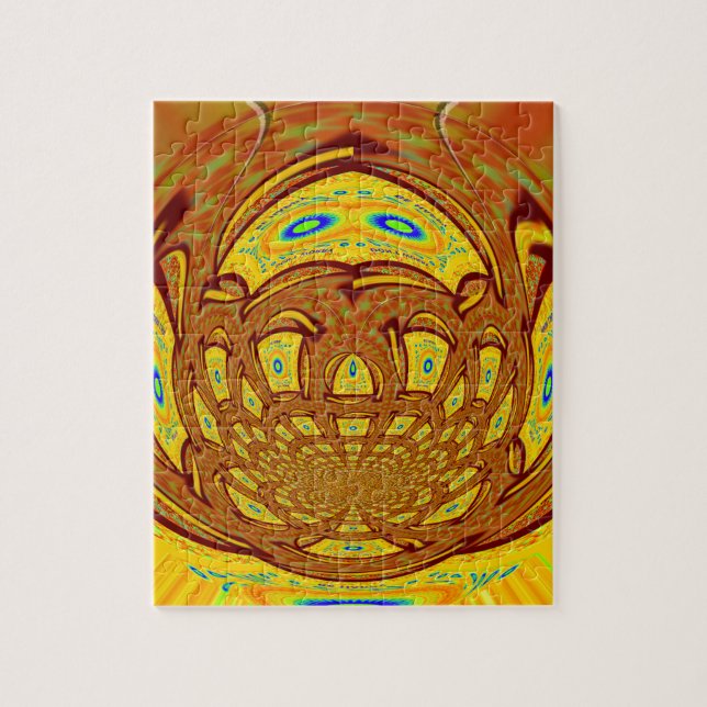 Puzzle Art de baseball jaune doré Imprimer (Vertical)