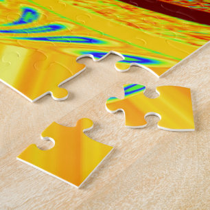 Puzzle Art de baseball jaune doré Imprimer