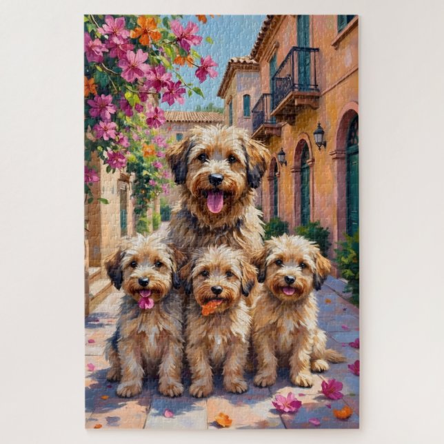 Puzzle Art de cour havanaise bougainvillée (Vertical)