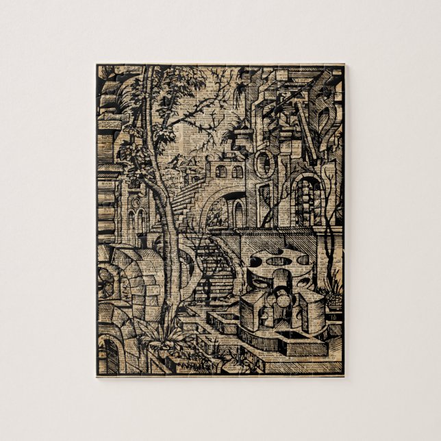 Puzzle Art de dictionnaire de Stret de Grec d'illusion de (Vertical)