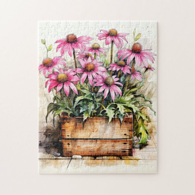 Puzzle Art de fleur d'aster fraîchement cueillie (Vertical)