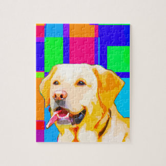 Puzzle Art de golden retriever