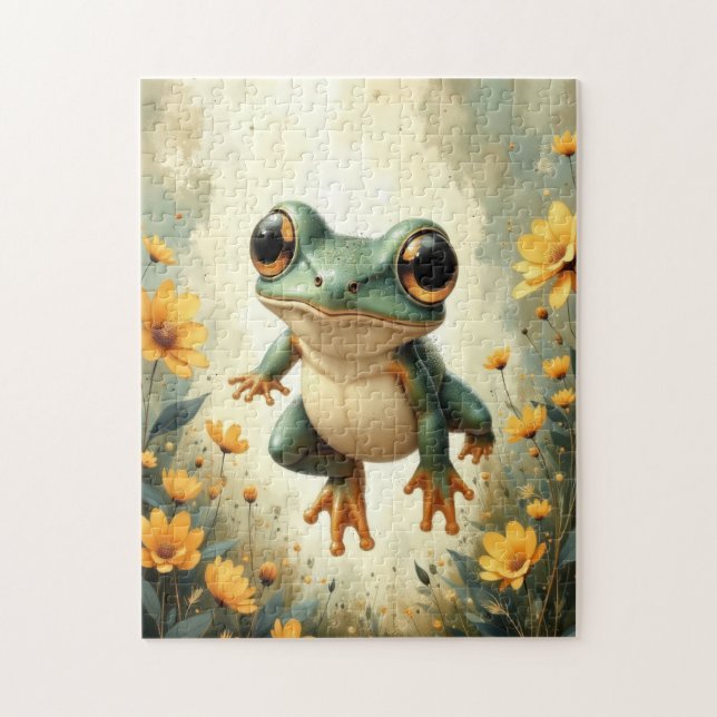 Puzzle art de grenouille fantaisiste (Vertical)