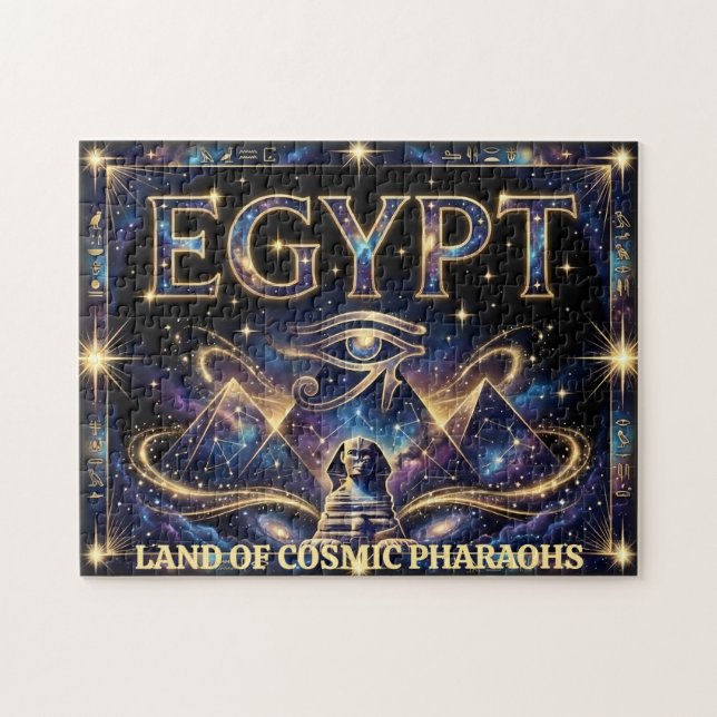 Puzzle Art de la pyramide cosmique de l'œil d'Horus égypt (Horizontal)