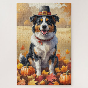 Puzzle Art de l'Action de grâce Feuilles d'automne Berger