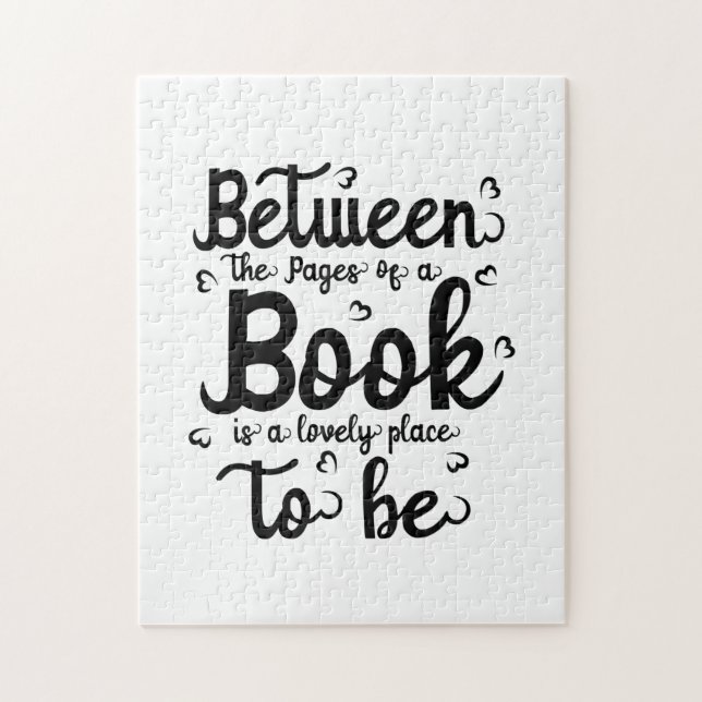 Puzzle Art De Lecture Entre Le Papier D'Un Livre (Vertical)