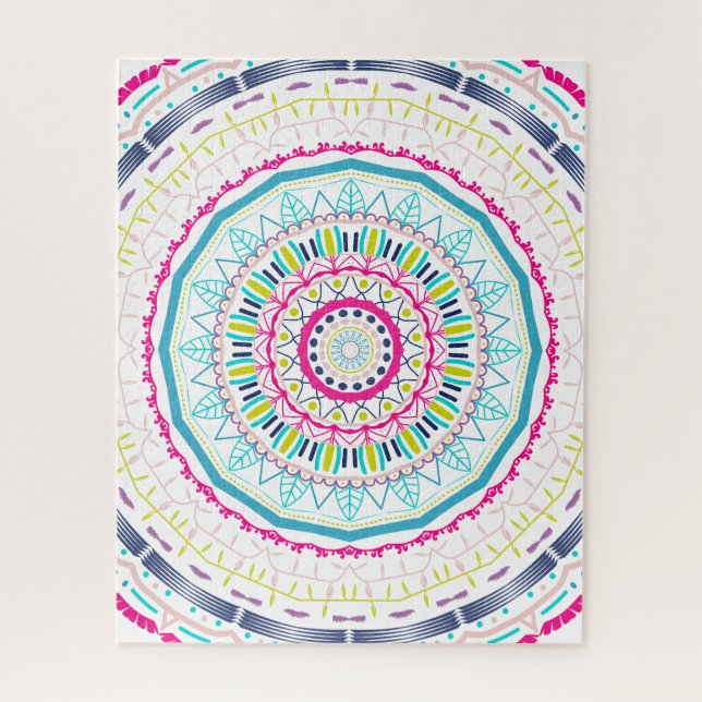Puzzle Art de mandala coloré vibrant (Vertical)