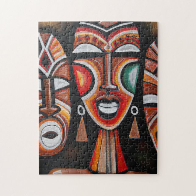 Puzzle Art de masque africain original (Vertical)