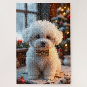 Puzzle Art de Noël Bichon Frise