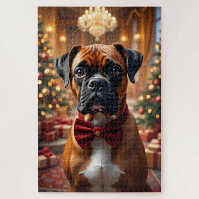 Puzzle Art de Noël Boxer (Vertical)