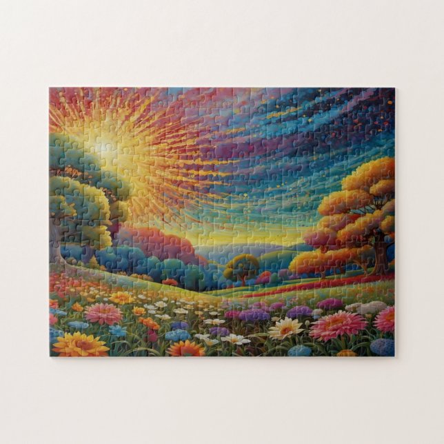Puzzle Art de prairie coloré (Horizontal)