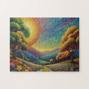 Puzzle Art de prairie coloré