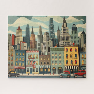 Puzzle Art de rue Retro City