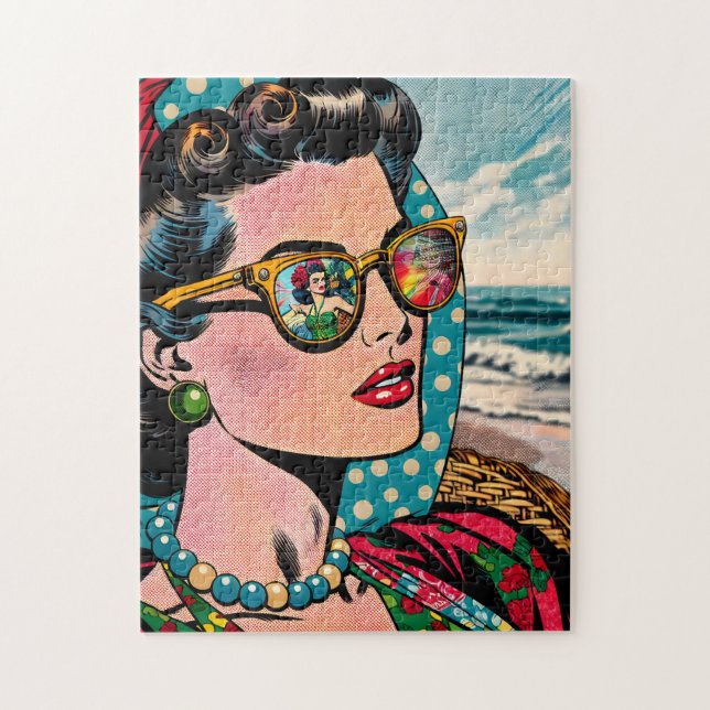 Puzzle Art de style comique | Femme qui regarde la danseu (Vertical)
