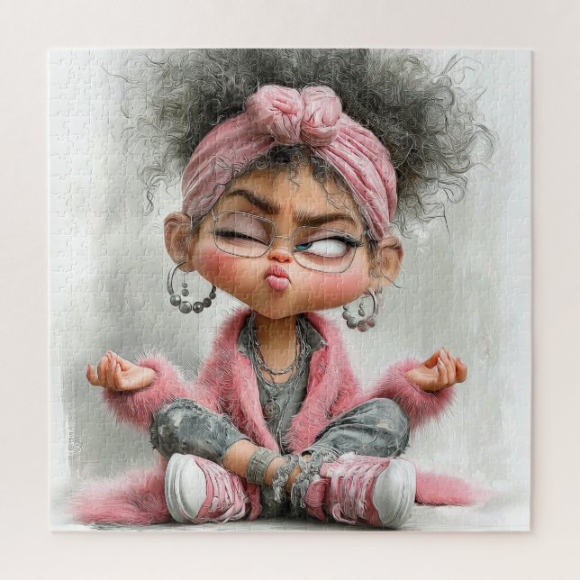 Puzzle Art de yoga drôle et impertinent (Vertical)