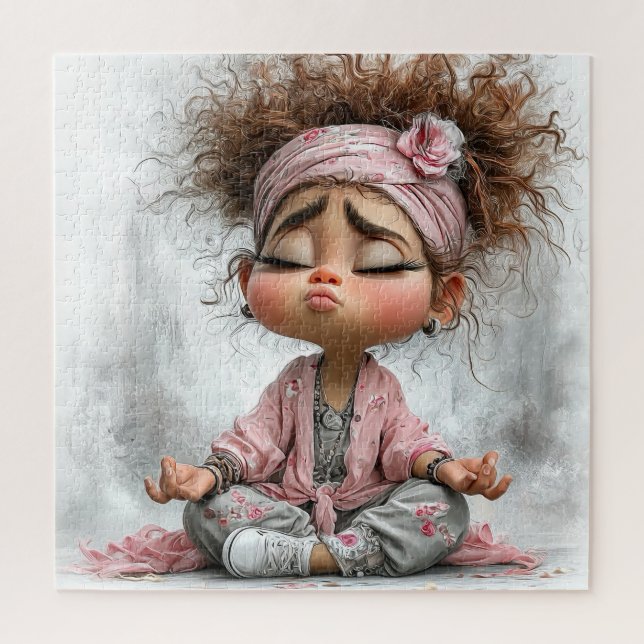 Puzzle Art de yoga drôle et impertinent (Vertical)