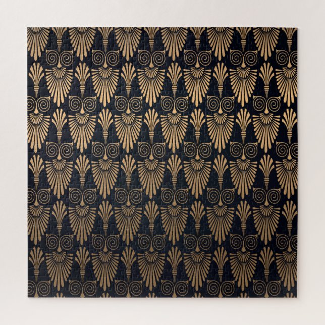 Puzzle Art Déco Black Gold : Retro. (Vertical)