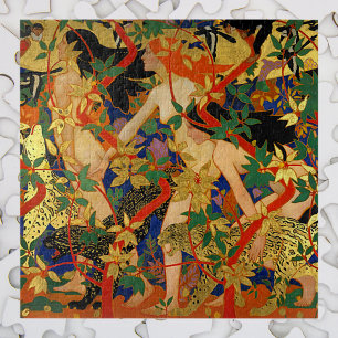 Puzzle Art Déco vintage, Diana et ses Nymphes ou la chass
