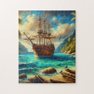 Puzzle Art des navires de plage des Caraïbes/tropicale