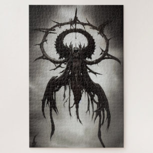 Puzzle Art d'horreur gothique foncé : Omen foncé