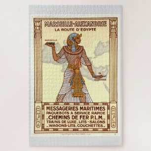 Puzzle Art d'illustration de voyage en Egypte vintage
