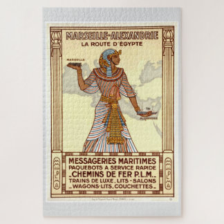 Puzzle Art d'illustration de voyage en Egypte vintage