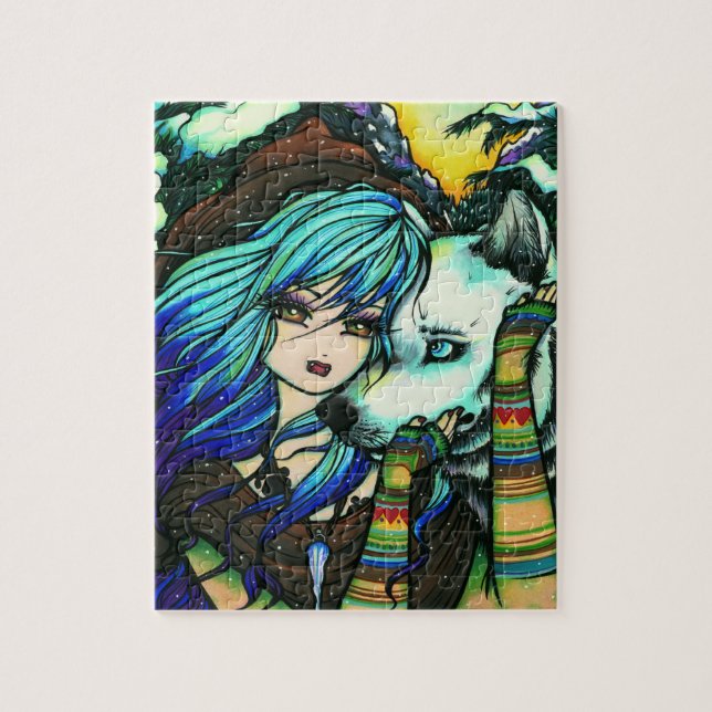 Puzzle Art d'imaginaire de Noël blanc de vampire d'hiver (Vertical)