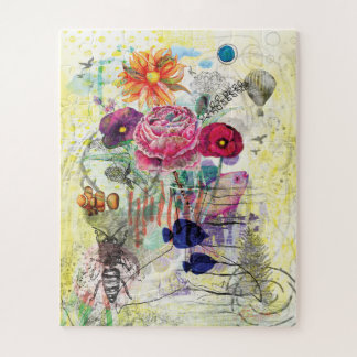 Puzzle Art du collage multimédia fantaisiste