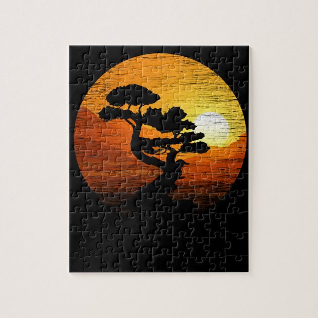 Puzzle Art du coucher de soleil japonais Nature Japon Bon (Vertical)
