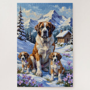 Puzzle Art du crocus alpin Saint-Bernard