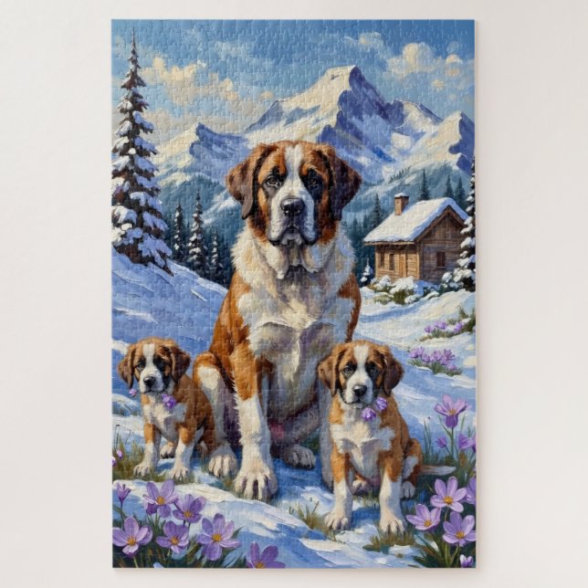 Puzzle Art du crocus alpin Saint-Bernard (Vertical)