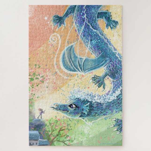 Puzzle Art du dragon arc-en-ciel (Vertical)
