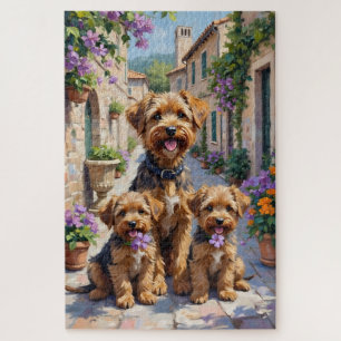 Puzzle Art du jardin de la cour du Petit Chien Lion
