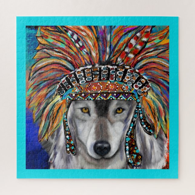 Puzzle Art du Loup Gris (Vertical)