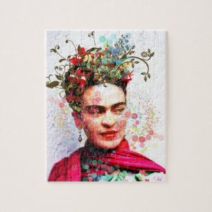 Puzzle Art du portrait floral dans un style folk moderne 