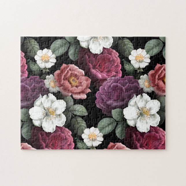 Puzzle Art Fleurs d'illustrations Roses vintages (Horizontal)