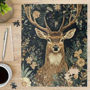 Puzzle Art floral de cerf vintage William Morris