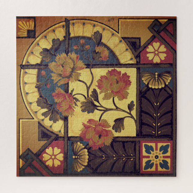 Puzzle Art floral et artisanat victorien papier peint vin (Vertical)