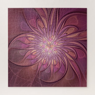 Puzzle Art floral fractal moderne abstrait couleurs de ba