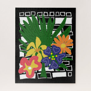 Puzzle Art floral tropical gras