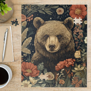 Puzzle Art floral vintage de l'ours de William Morris en