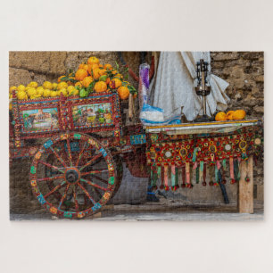 Puzzle Art folklorique traditionnel Panier sicilien Voyag