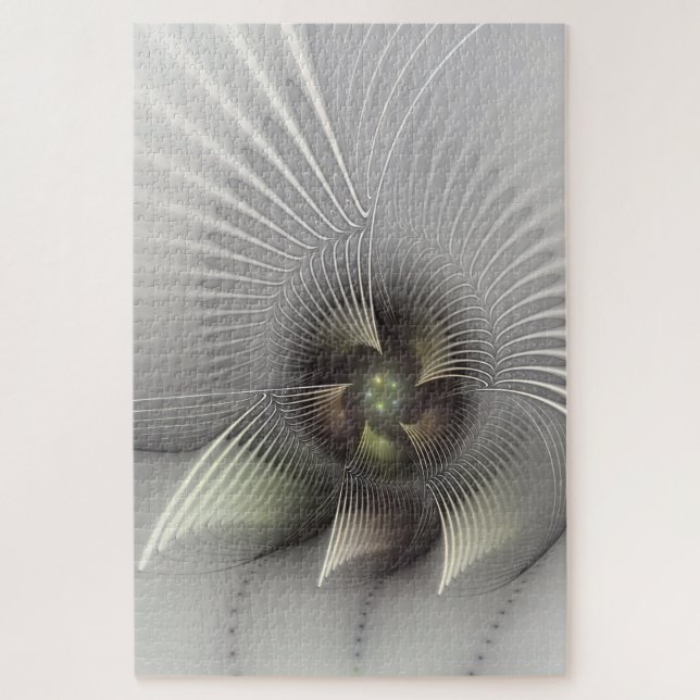 Puzzle Art fractal de forme 3D abstraite moderne (Vertical)