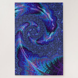 Puzzle Art fractal en spirale psychédélique vibrant audac
