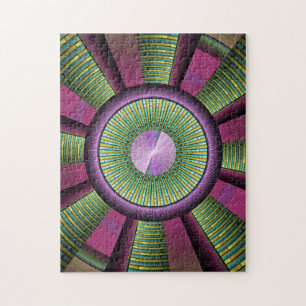 Puzzle Art Fractal Moderne Rond Et Coloré
